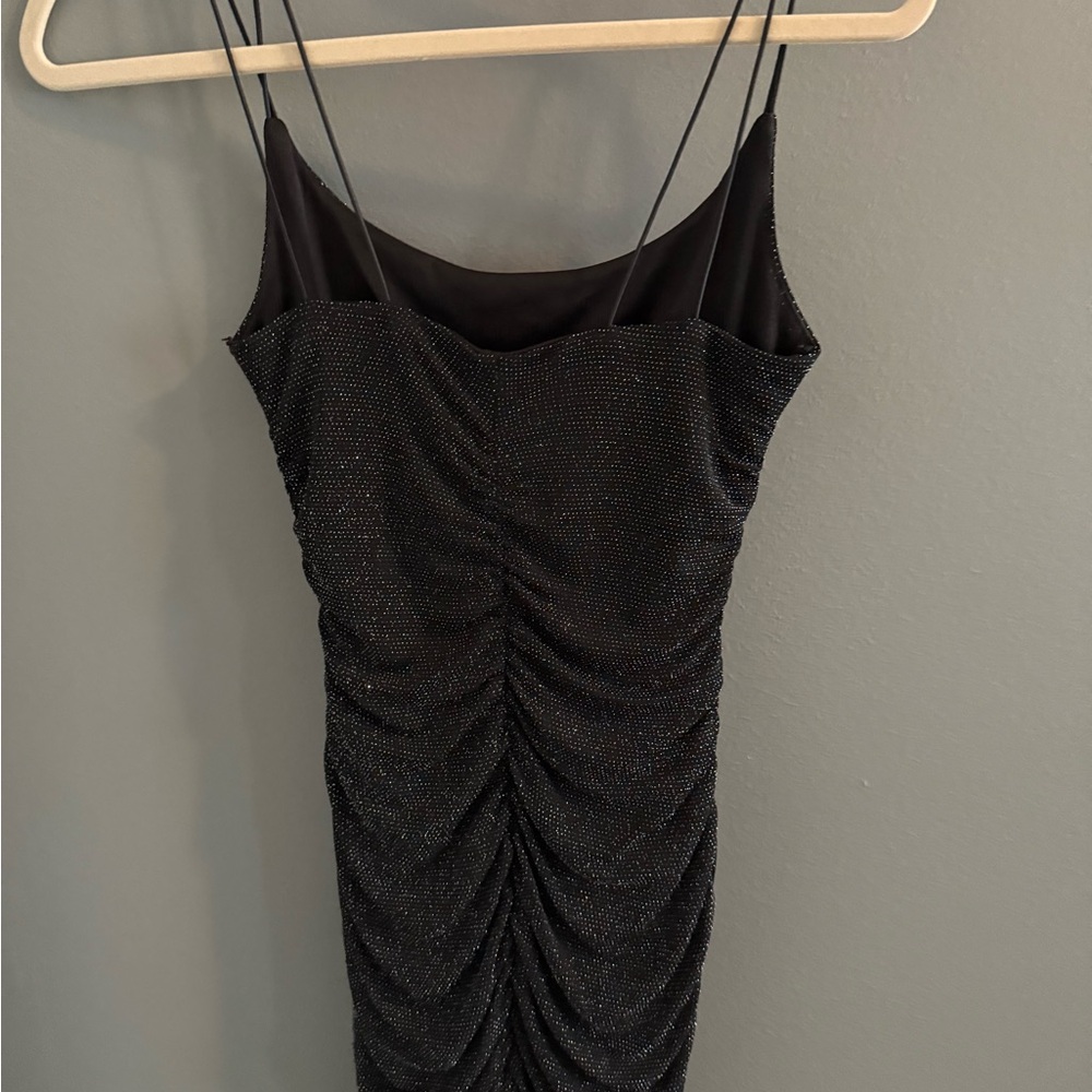 B Darlin Black Glitter Mini Dress